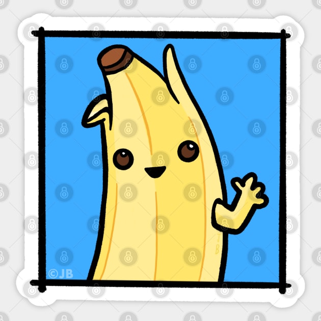 Cute Peeled Banaba Doodle Sticker by Sketchy